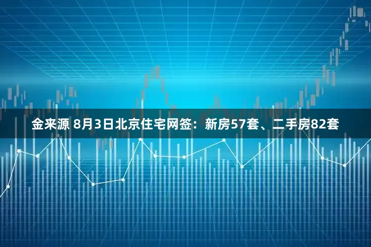 金来源 8月3日北京住宅网签：新房57套、二手房82套