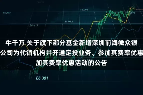 牛千万 关于旗下部分基金新增深圳前海微众银行股份有限公司为代销机构并开通定投业务、参加其费率优惠活动的公告